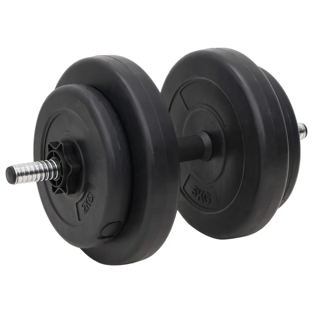 vidaXL Ensemble d'haltères et de barres avec plaques 60 kg