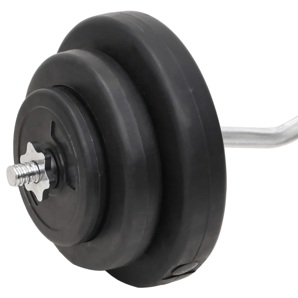 vidaXL Ensemble d'haltères et de barres avec plaques 60 kg