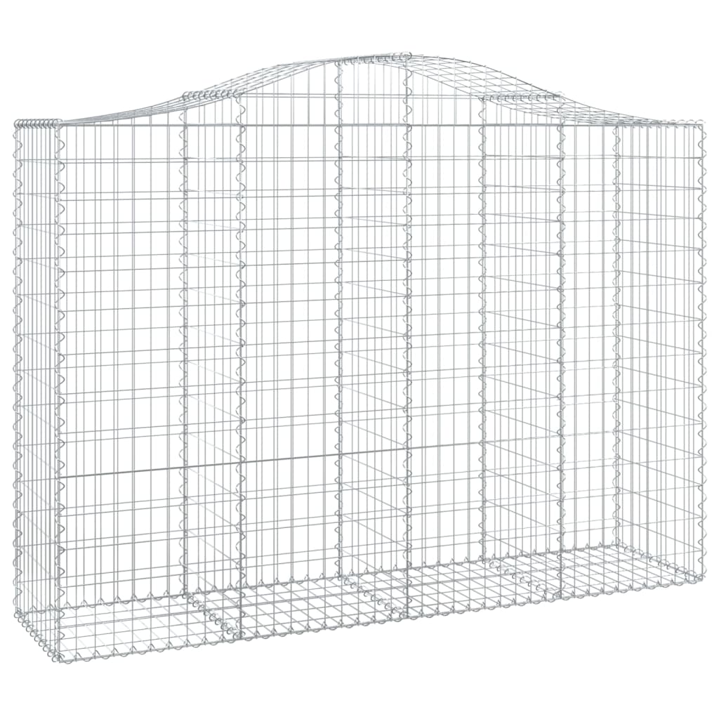 vidaXL Paniers à gabions arqués 50 pcs 200x50x140/160 cm Fer galvanisé