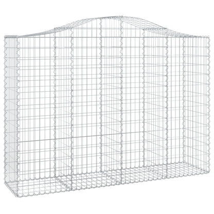 vidaXL Paniers à gabions arqués 50 pcs 200x50x140/160 cm Fer galvanisé