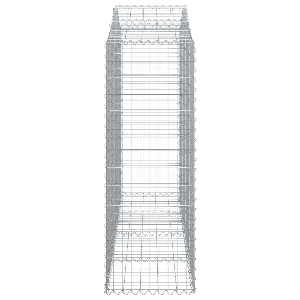 vidaXL Paniers à gabions arqués 50 pcs 200x50x140/160 cm Fer galvanisé