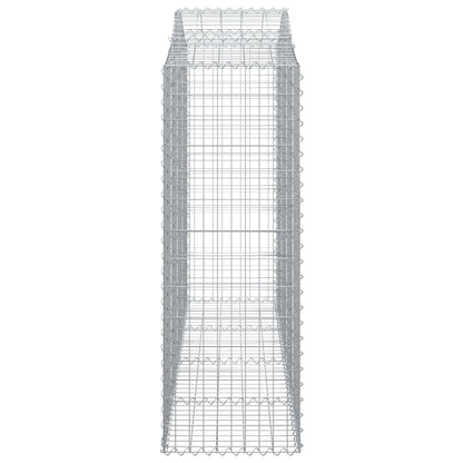 vidaXL Paniers à gabions arqués 50 pcs 200x50x140/160 cm Fer galvanisé