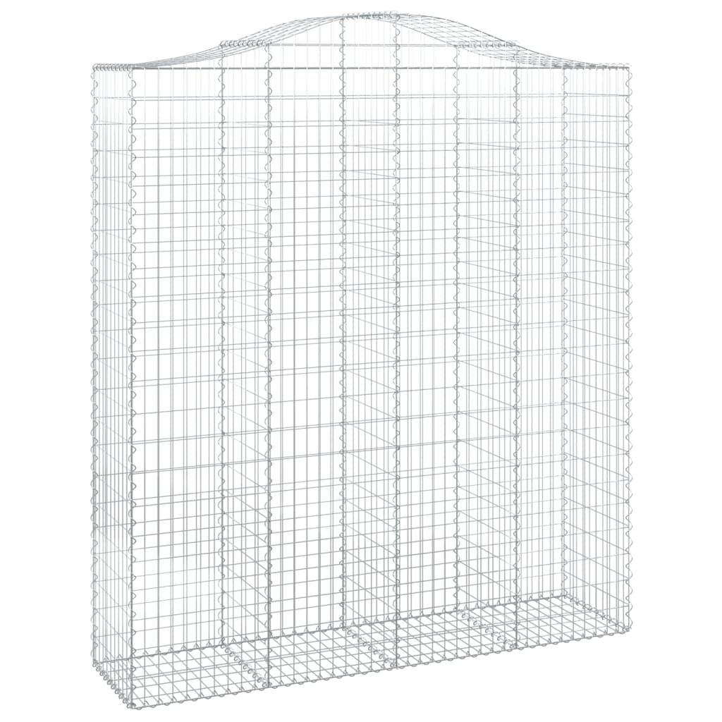 vidaXL Paniers à gabions arqués 10 pcs 200x50x220/240 cm Fer galvanisé