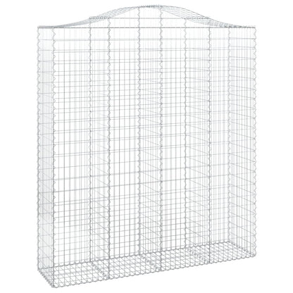 vidaXL Paniers à gabions arqués 10 pcs 200x50x220/240 cm Fer galvanisé