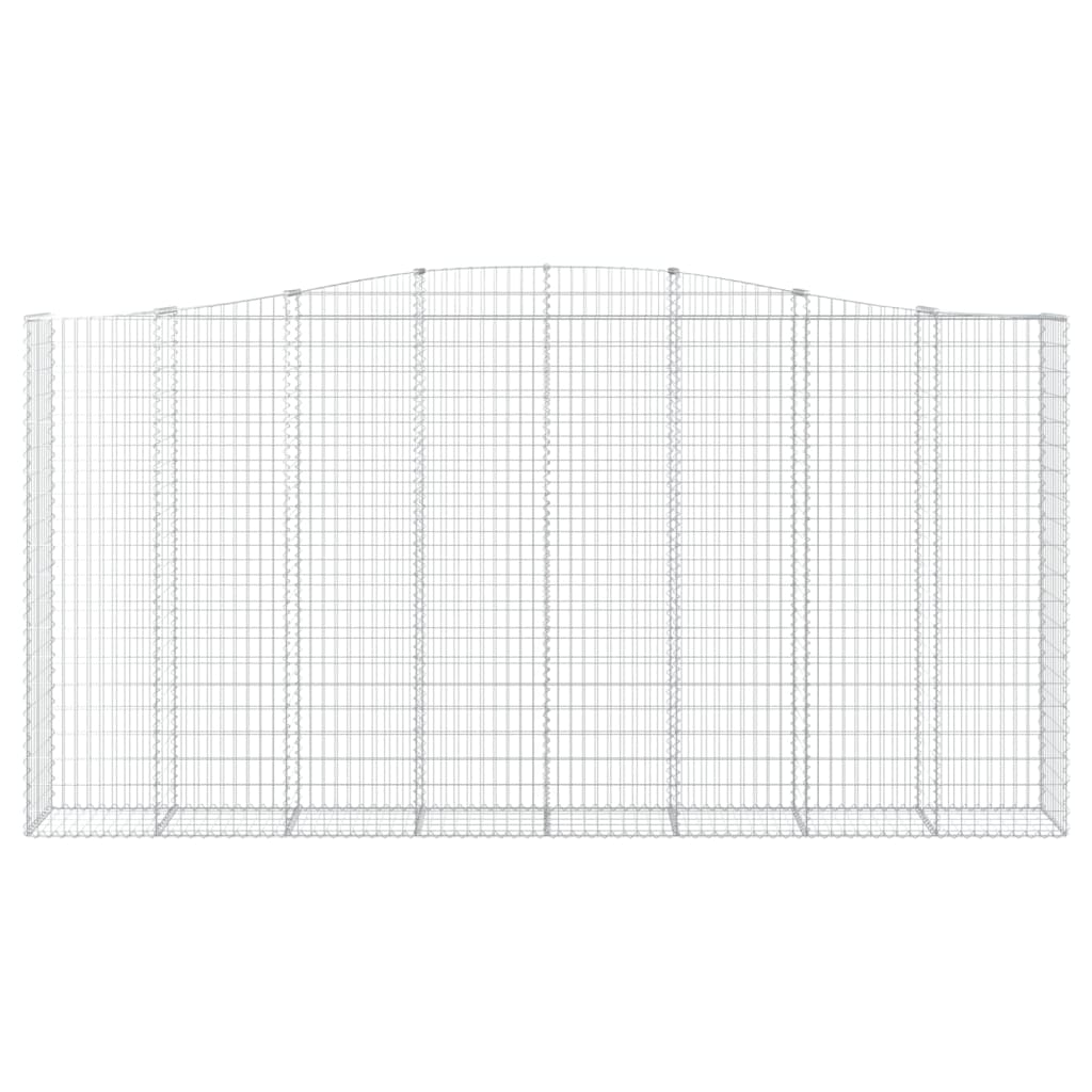 vidaXL Paniers à gabions arqués 7 pcs 400x50x200/220 cm Fer galvanisé