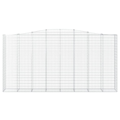 vidaXL Paniers à gabions arqués 7 pcs 400x50x200/220 cm Fer galvanisé