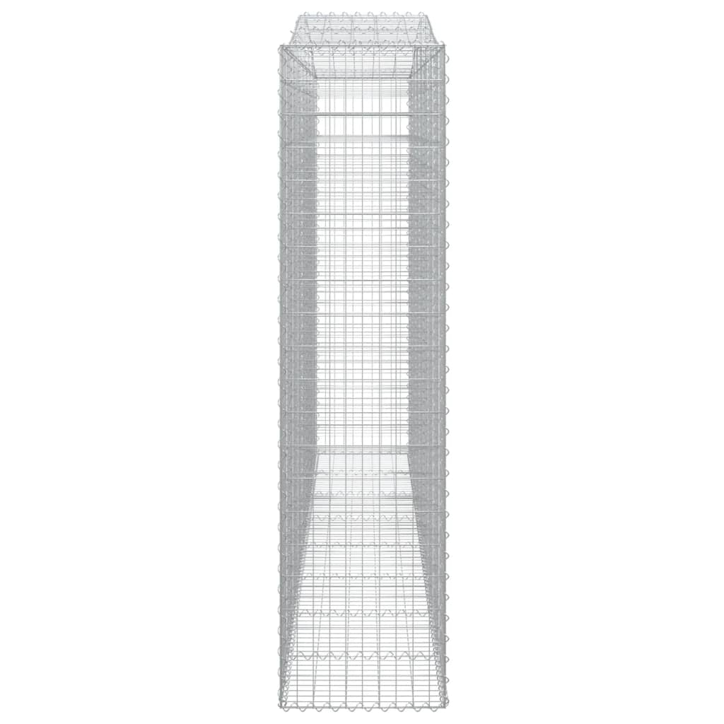 vidaXL Paniers à gabions arqués 7 pcs 400x50x200/220 cm Fer galvanisé