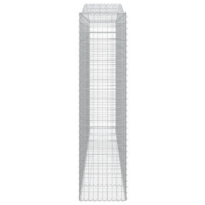 vidaXL Paniers à gabions arqués 7 pcs 400x50x200/220 cm Fer galvanisé