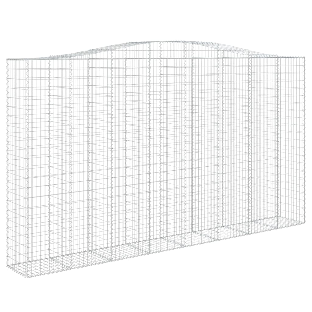 vidaXL Paniers à gabions arqués 10 pcs 400x50x220/240 cm Fer galvanisé