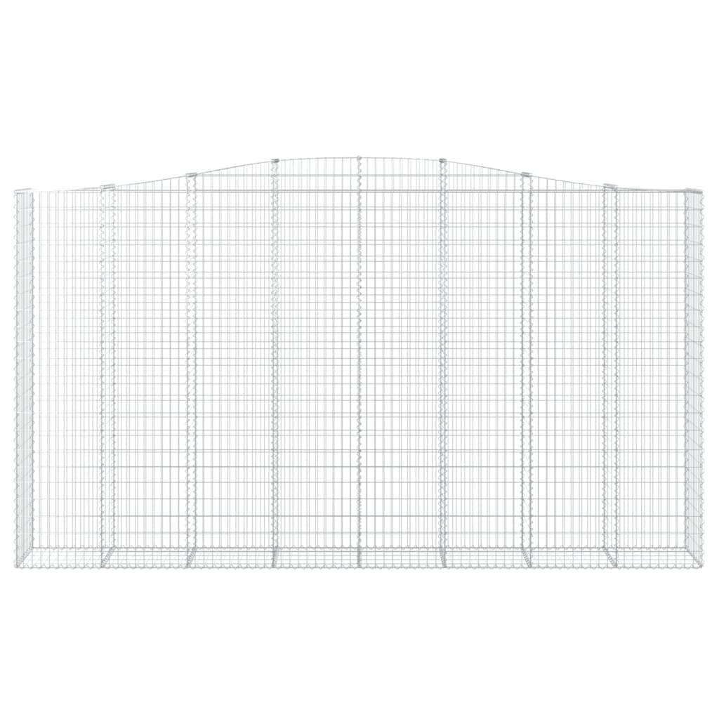 vidaXL Paniers à gabions arqués 10 pcs 400x50x220/240 cm Fer galvanisé
