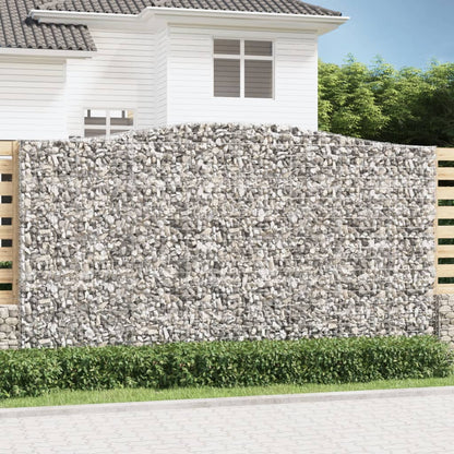 vidaXL Paniers à gabions arqués 10 pcs 400x50x220/240 cm Fer galvanisé