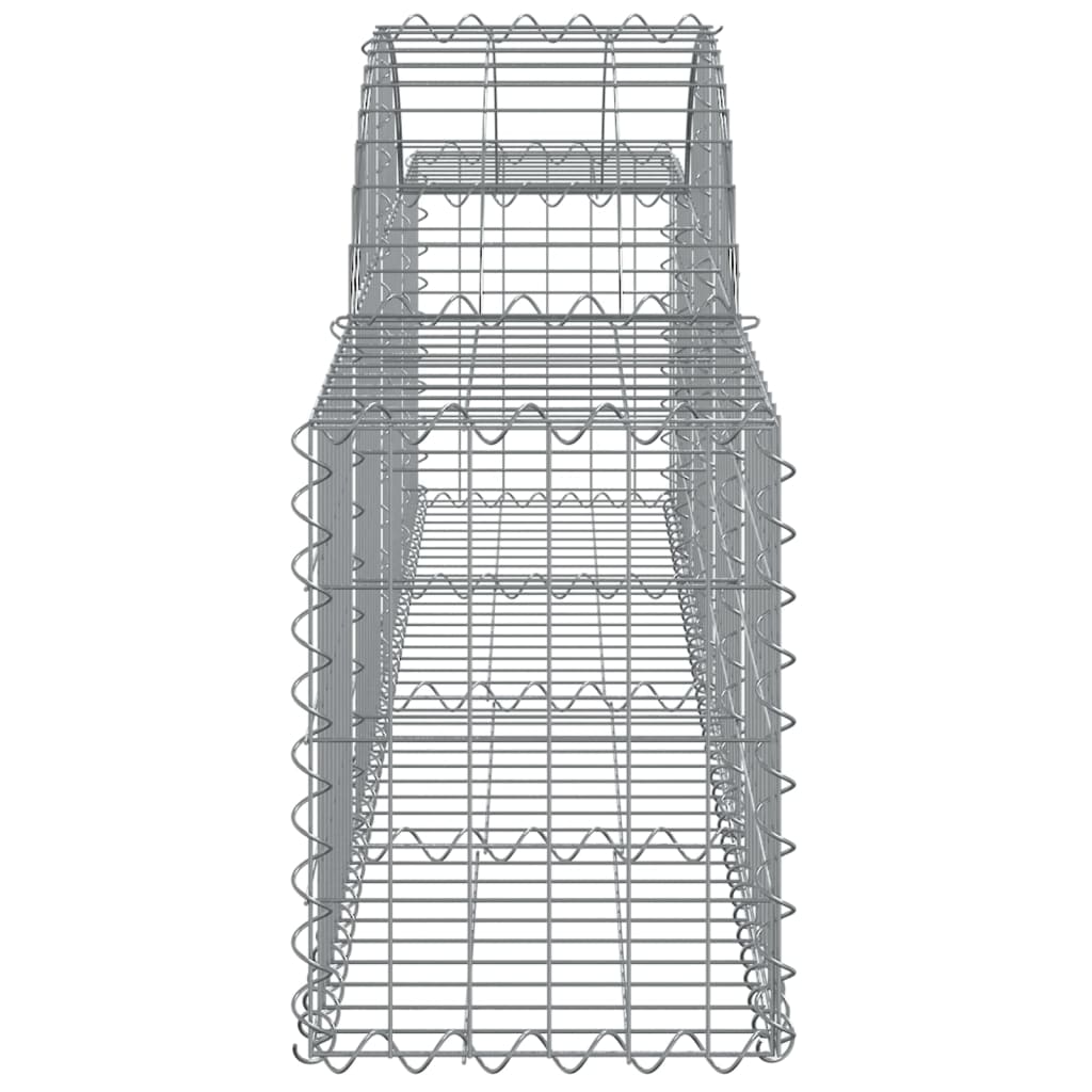 vidaXL Paniers à gabions arqués 7 pcs 200x30x40/60 cm Fer galvanisé