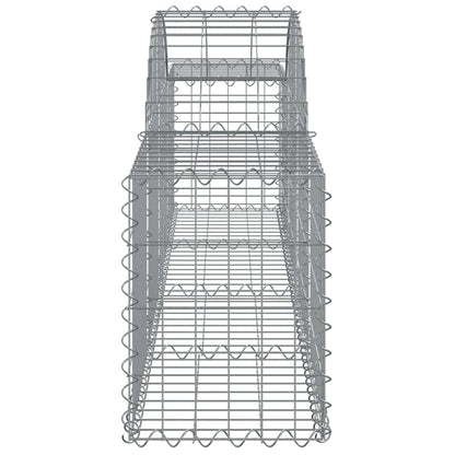 vidaXL Paniers à gabions arqués 8 pcs 200x30x40/60 cm Fer galvanisé