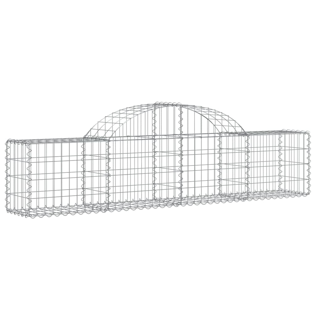 vidaXL Paniers à gabions arqués 9 pcs 200x30x40/60 cm Fer galvanisé