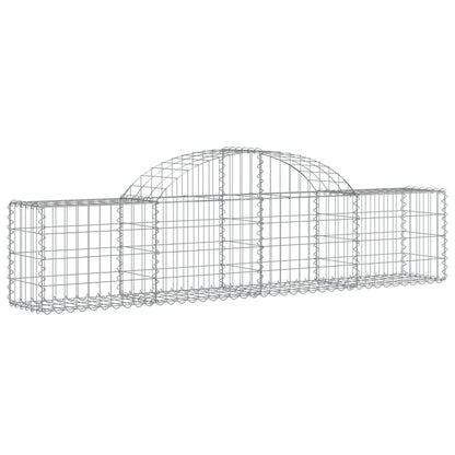 vidaXL Paniers à gabions arqués 9 pcs 200x30x40/60 cm Fer galvanisé
