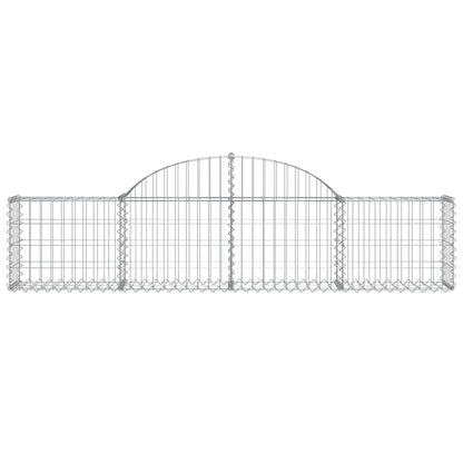 vidaXL Paniers à gabions arqués 9 pcs 200x30x40/60 cm Fer galvanisé