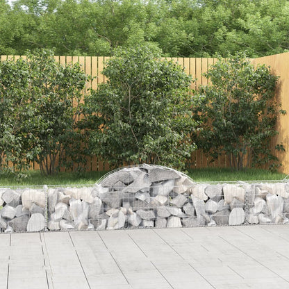 vidaXL Paniers à gabions arqués 9 pcs 200x30x40/60 cm Fer galvanisé