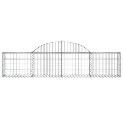 vidaXL Paniers à gabions arqués 10 pcs 200x30x40/60 cm Fer galvanisé