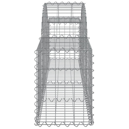 vidaXL Paniers à gabions arqués 10 pcs 200x30x40/60 cm Fer galvanisé