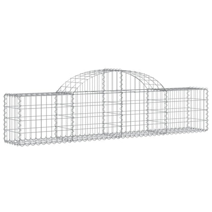 vidaXL Paniers à gabions arqués 11 pcs 200x30x40/60 cm Fer galvanisé
