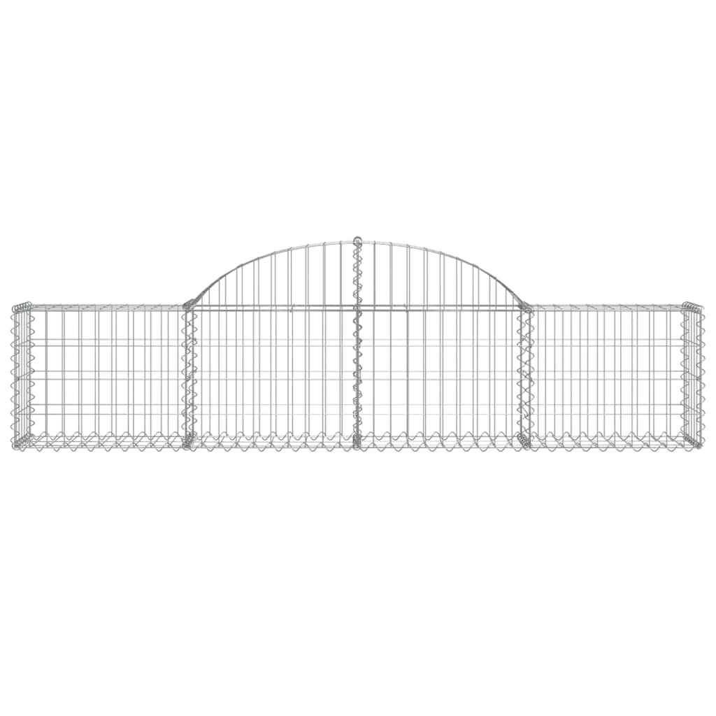 vidaXL Paniers à gabions arqués 13 pcs 200x30x40/60 cm Fer galvanisé