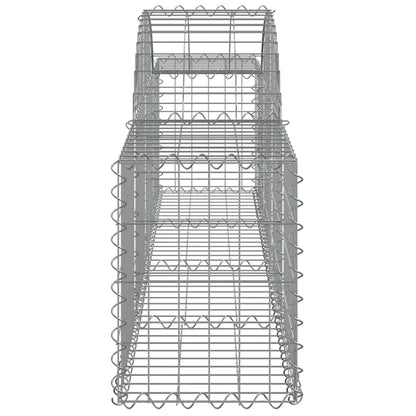 vidaXL Paniers à gabions arqués 13 pcs 200x30x40/60 cm Fer galvanisé