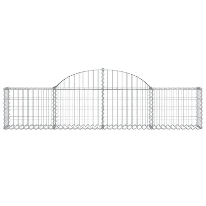 vidaXL Paniers à gabions arqués 14 pcs 200x30x40/60 cm Fer galvanisé