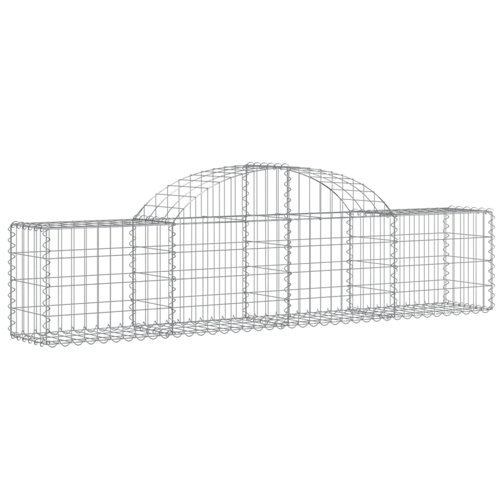 vidaXL Paniers à gabions arqués 15 pcs 200x30x40/60 cm Fer galvanisé