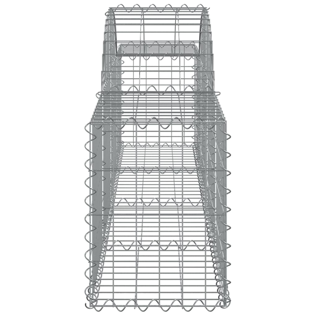 vidaXL Paniers à gabions arqués 15 pcs 200x30x40/60 cm Fer galvanisé