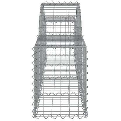 vidaXL Paniers à gabions arqués 15 pcs 200x30x40/60 cm Fer galvanisé