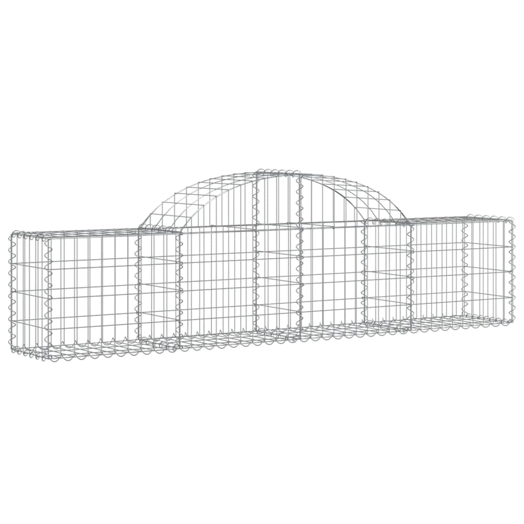 vidaXL Paniers à gabions arqués 18 pcs 200x30x40/60 cm Fer galvanisé