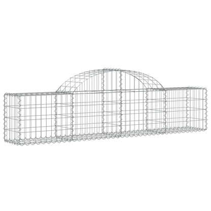 vidaXL Paniers à gabions arqués 18 pcs 200x30x40/60 cm Fer galvanisé