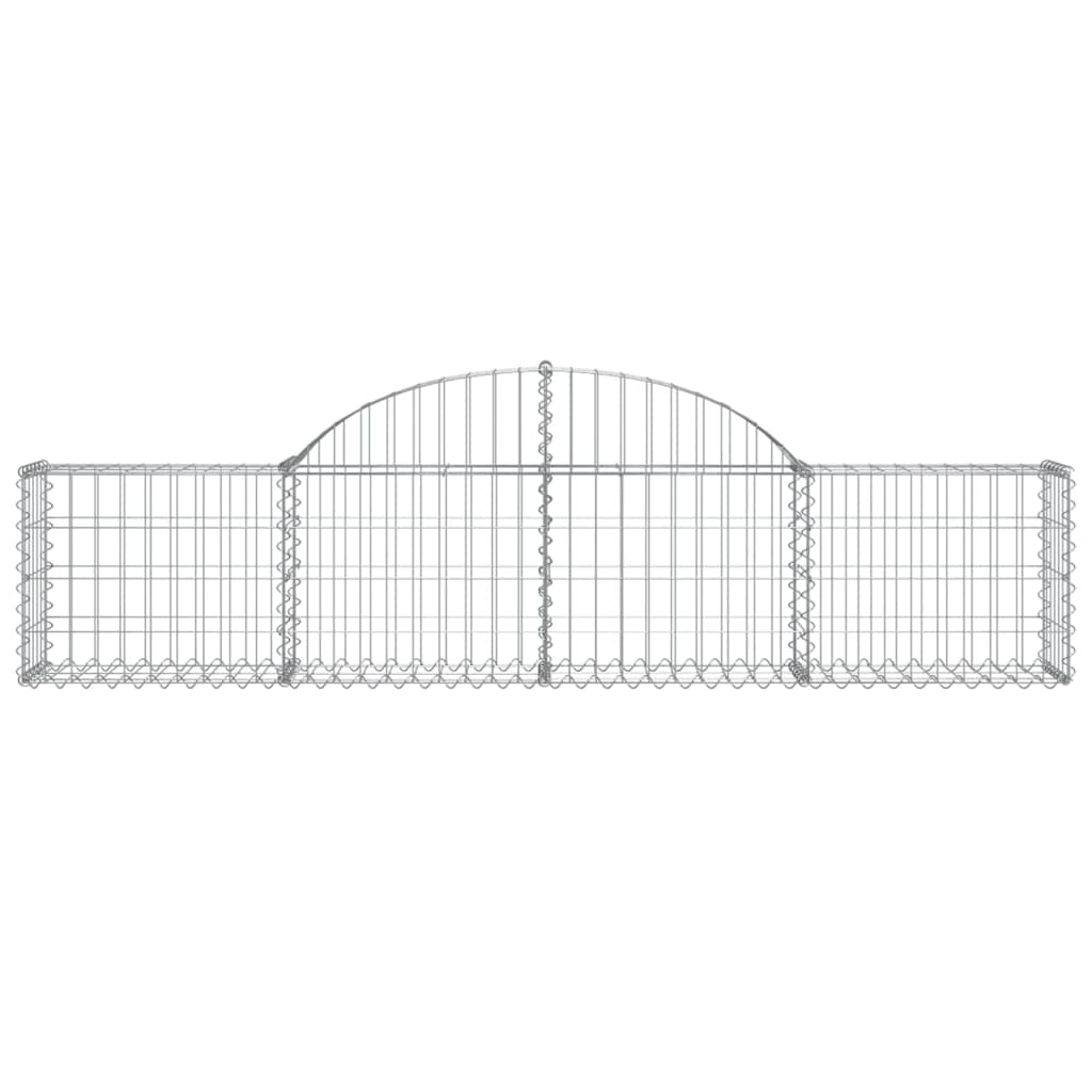 vidaXL Paniers à gabions arqués 18 pcs 200x30x40/60 cm Fer galvanisé