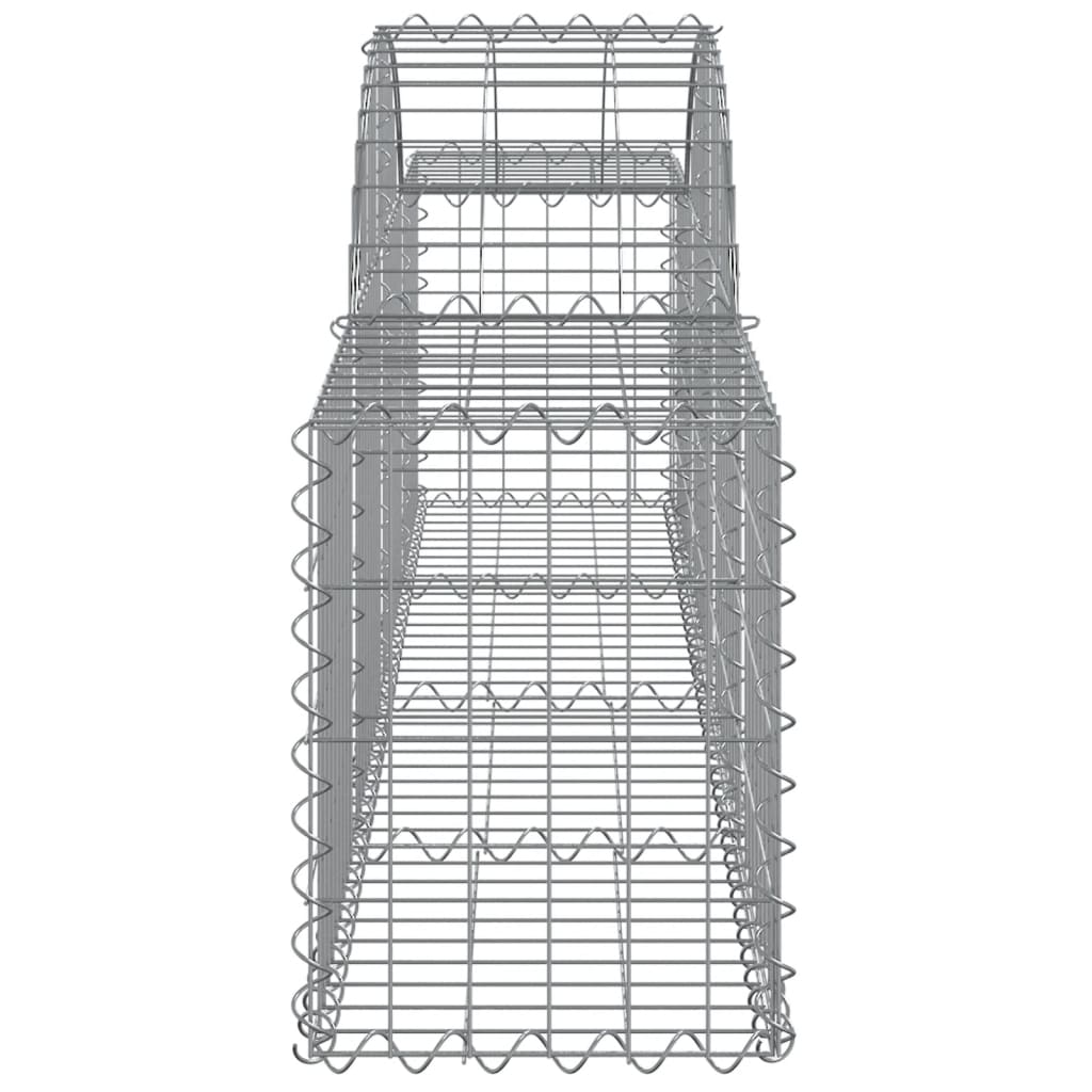 vidaXL Paniers à gabions arqués 20 pcs 200x30x40/60 cm Fer galvanisé