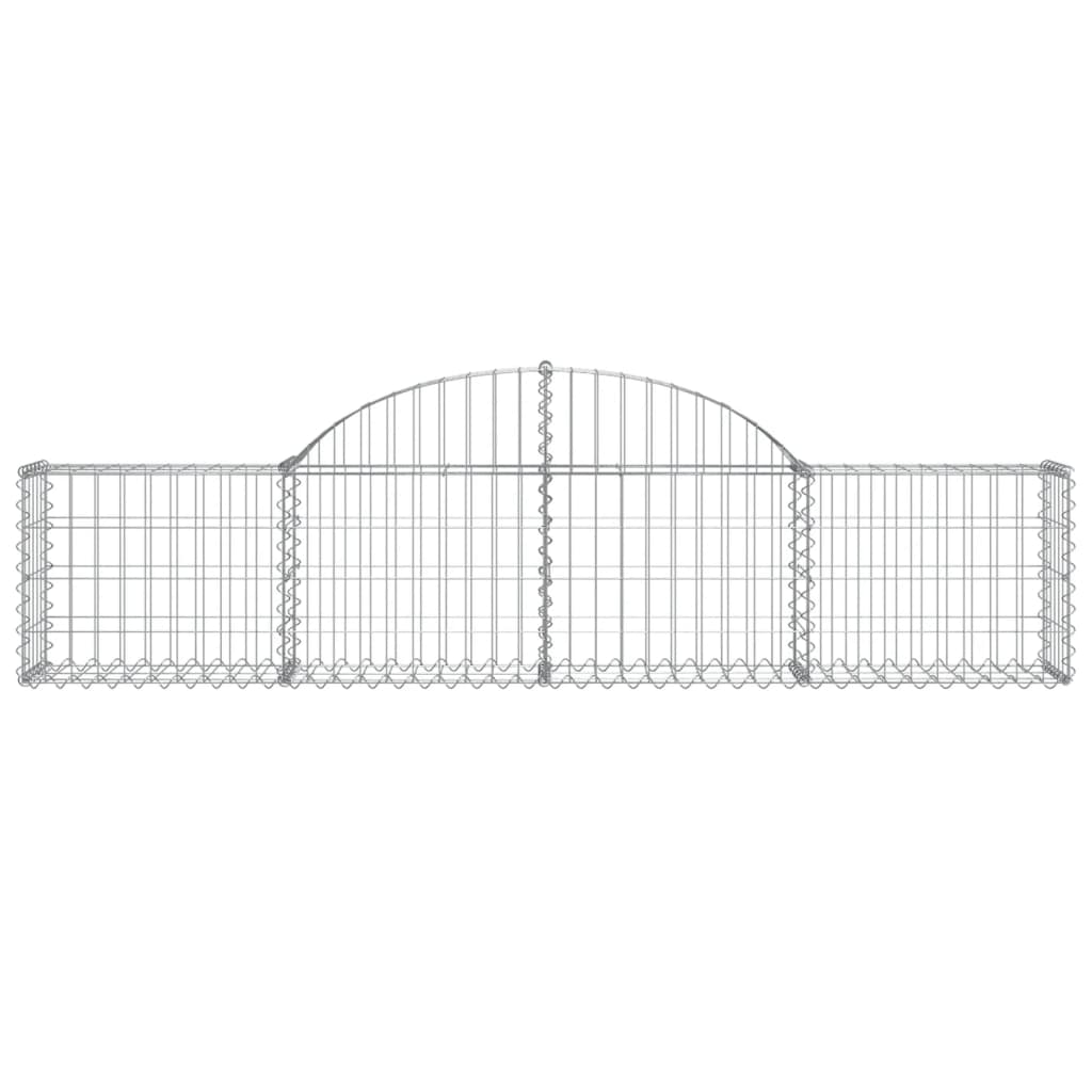 vidaXL Paniers à gabions arqués 30 pcs 200x30x40/60 cm Fer galvanisé