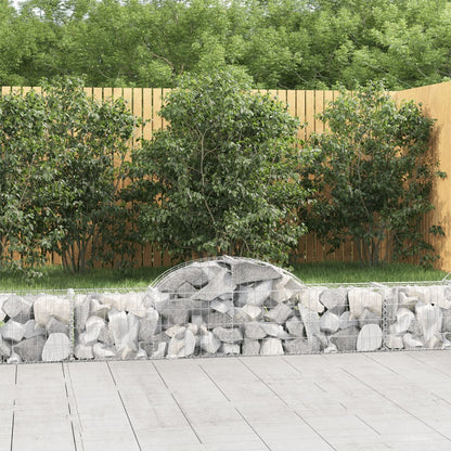 vidaXL Paniers à gabions arqués 30 pcs 200x30x40/60 cm Fer galvanisé