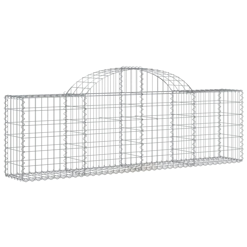 vidaXL Paniers à gabions arqués 20 pcs 200x30x60/80 cm Fer galvanisé