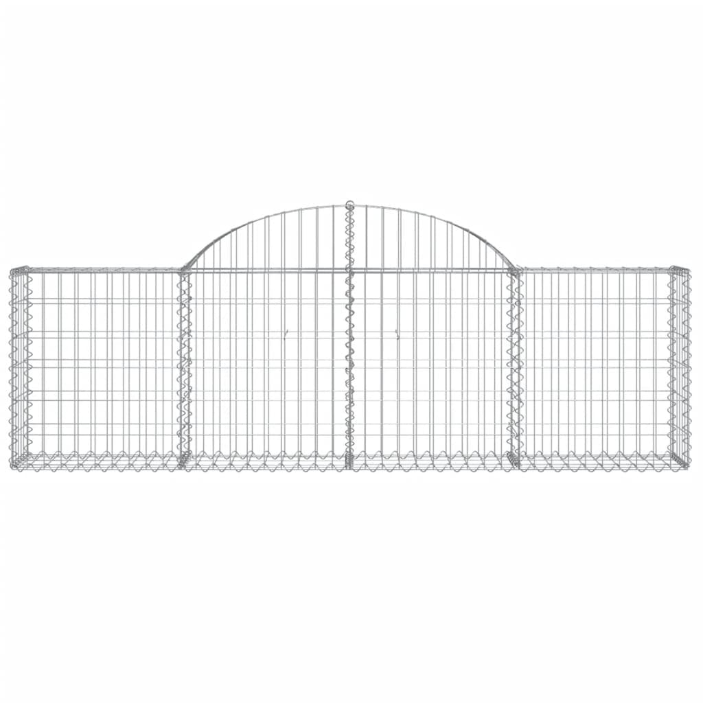vidaXL Paniers à gabions arqués 20 pcs 200x30x60/80 cm Fer galvanisé