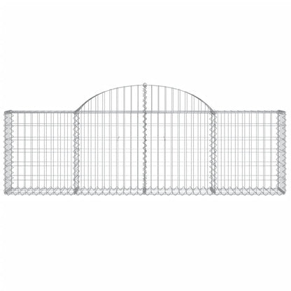 vidaXL Paniers à gabions arqués 20 pcs 200x30x60/80 cm Fer galvanisé