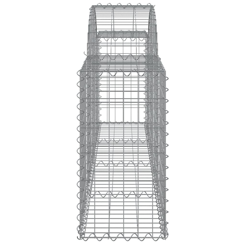 vidaXL Paniers à gabions arqués 20 pcs 200x30x60/80 cm Fer galvanisé