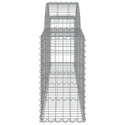 vidaXL Paniers à gabions arqués 20 pcs 200x30x60/80 cm Fer galvanisé