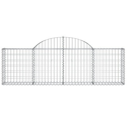 vidaXL Paniers à gabions arqués 25 pcs 200x30x60/80 cm Fer galvanisé