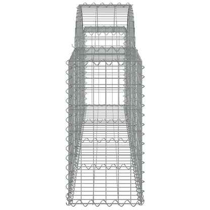 vidaXL Paniers à gabions arqués 25 pcs 200x30x60/80 cm Fer galvanisé