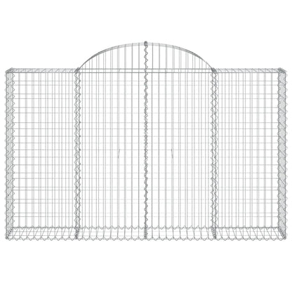 vidaXL Paniers à gabions arqués 25 pcs 200x30x120/140 cm Fer galvanisé