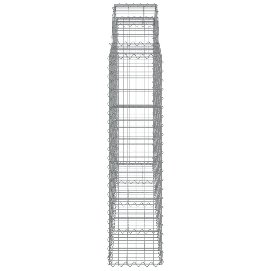 vidaXL Paniers à gabions arqués 25 pcs 200x30x120/140 cm Fer galvanisé
