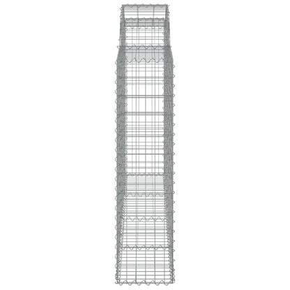 vidaXL Paniers à gabions arqués 25 pcs 200x30x120/140 cm Fer galvanisé