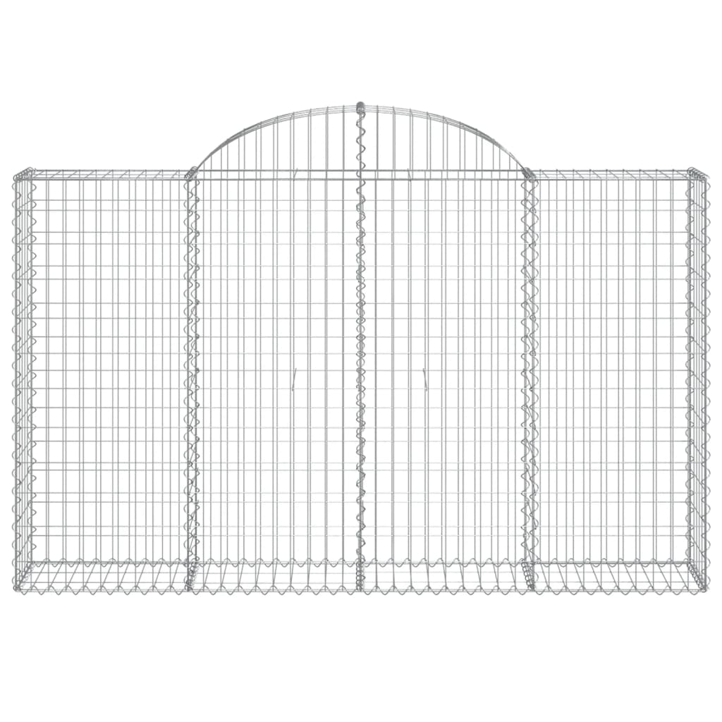 vidaXL Paniers à gabions arqués 30 pcs 200x30x120/140 cm Fer galvanisé