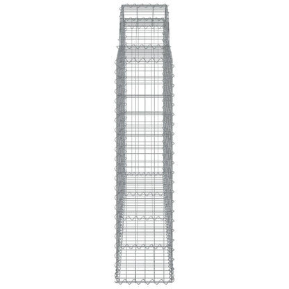 vidaXL Paniers à gabions arqués 30 pcs 200x30x120/140 cm Fer galvanisé