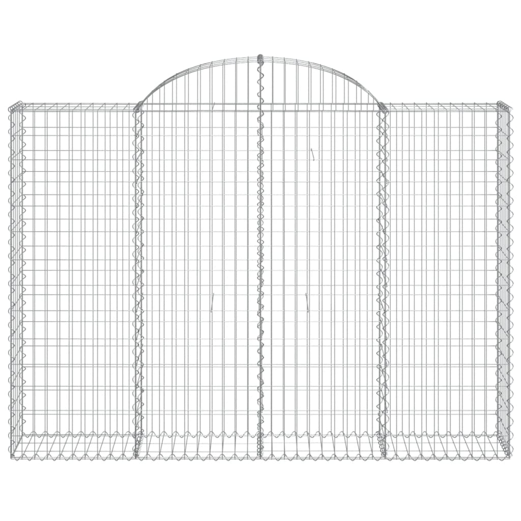 vidaXL Paniers à gabions arqués 4 pcs 200x30x140/160 cm Fer galvanisé