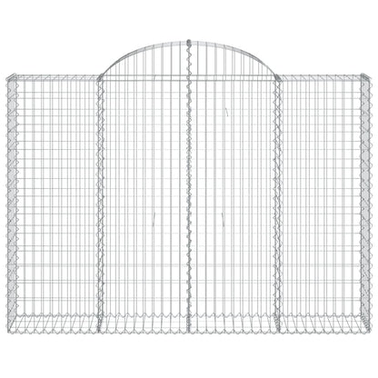 vidaXL Paniers à gabions arqués 5 pcs 200x30x140/160 cm Fer galvanisé